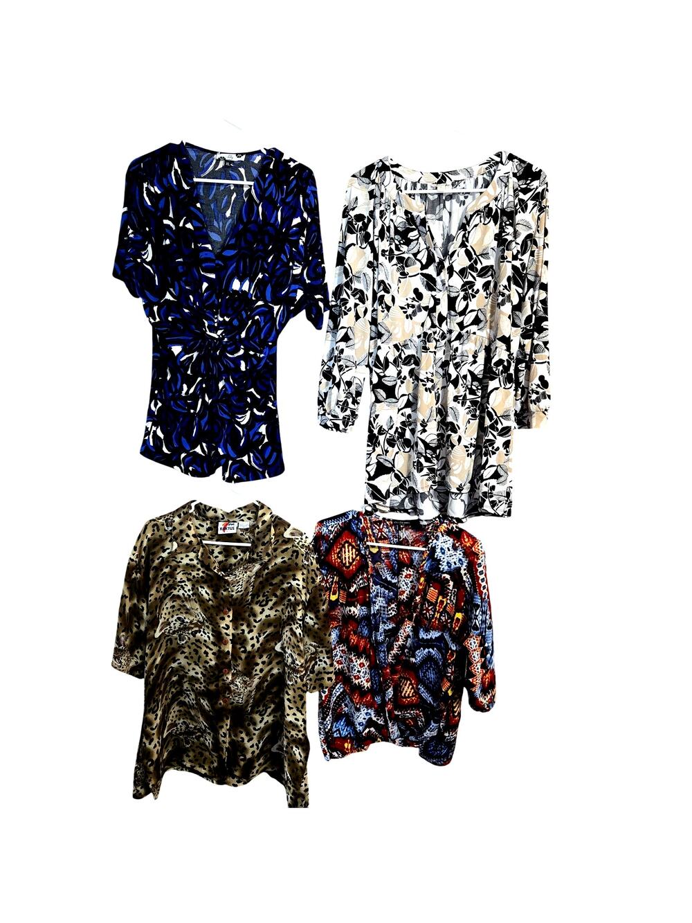 Women's XL 16 18 Tops Shirts Blouses Wholesale Bulk Lot 4 Extra Large